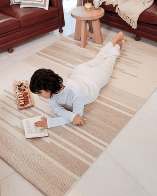 Lynch Linear Wool Rug — Handwoven in India
