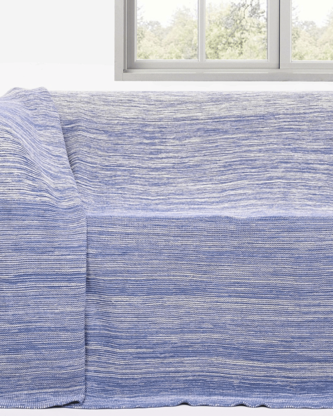 Ombreknit 100% Organic Cotton Knitted Blanket - Tide