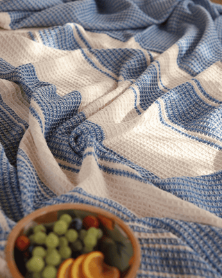 Mesa Waffle Throw Indigo Coast