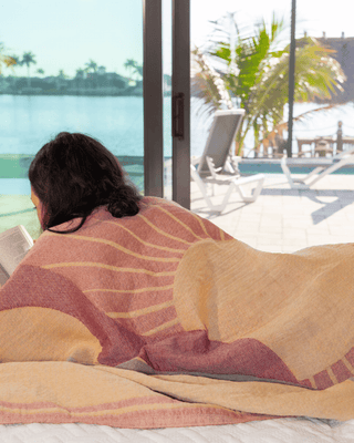 Organic Cotton Turkish Jacquard Towel - Terracotta Sun