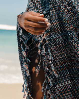Organic Cotton Turkish Towel Midnight Mosaic