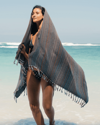 Organic Cotton Turkish Towel Midnight Mosaic