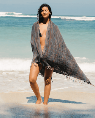 Organic Cotton Turkish Towel Midnight Mosaic