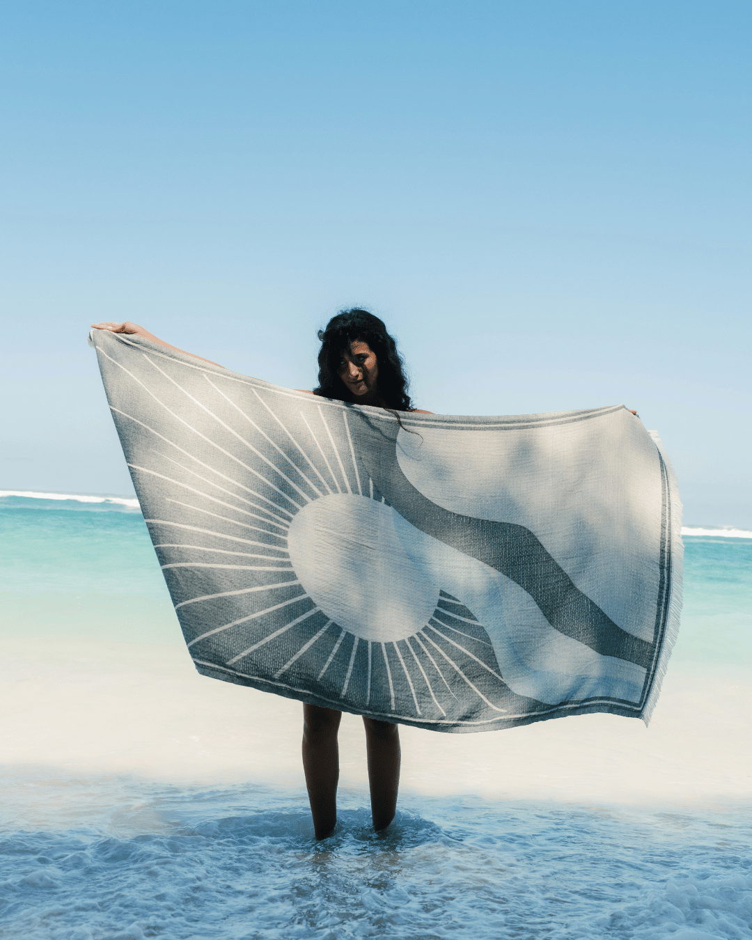 Organic Cotton Turkish Jacquard Towel - Coastal Sage