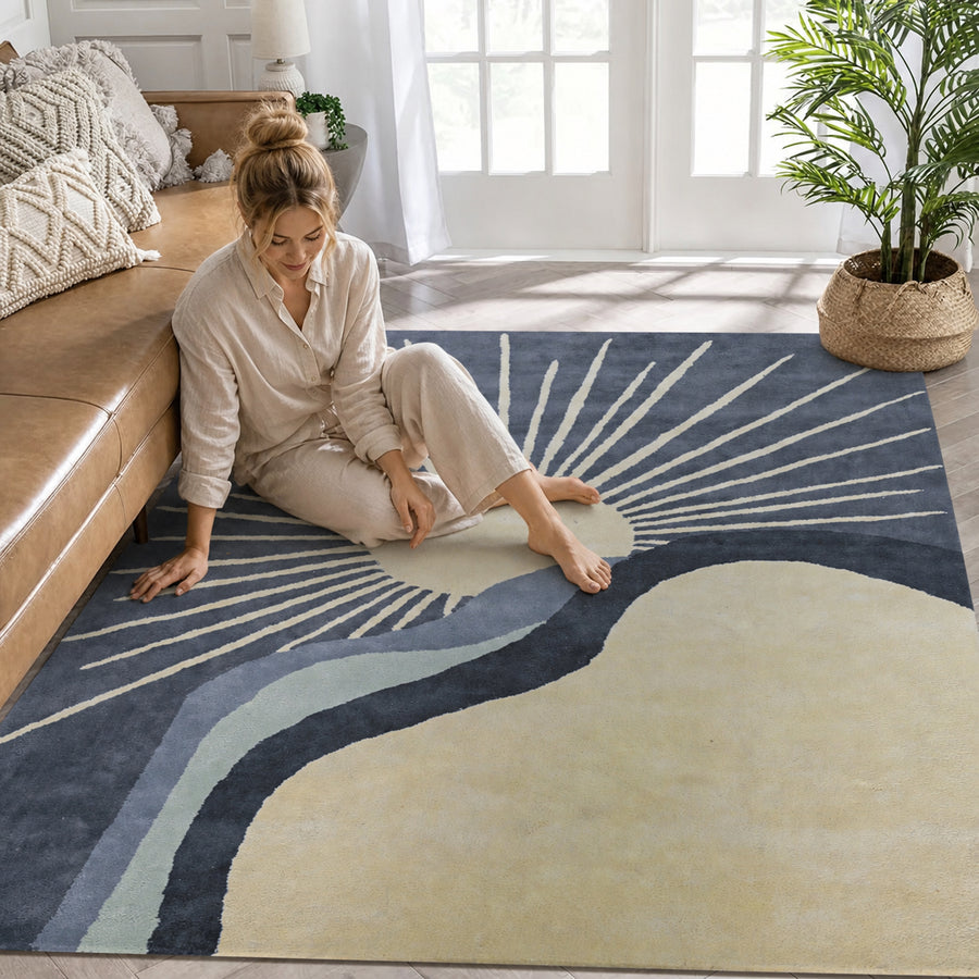 Solara Tufted Rug – Midnight Horizon