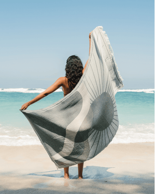Organic Cotton Turkish Jacquard Towel - Coastal Sage