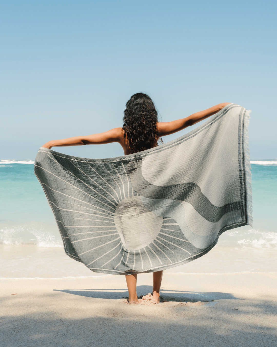 Organic Cotton Turkish Jacquard Towel - Coastal Sage