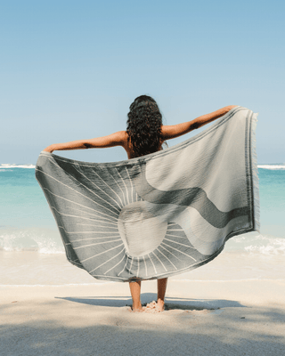 Organic Cotton Turkish Jacquard Towel - Coastal Sage