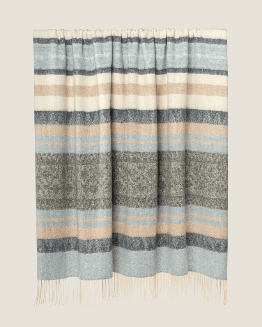 Alpaca Wool Throw Sky Slate