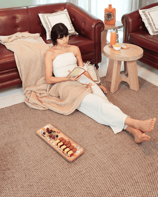 Dmitry Textured Wool Rug — Handwoven in India