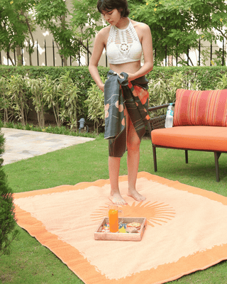 Earthen 100% Organic Cotton Rug - Dawn Apricot