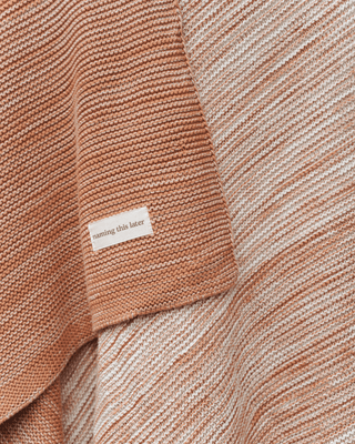 Ombreknit 100% Organic Cotton Knitted Blanket - Sandalwood