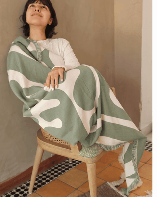 Whisperwind Bamboo Cotton Throw Wildform Jade