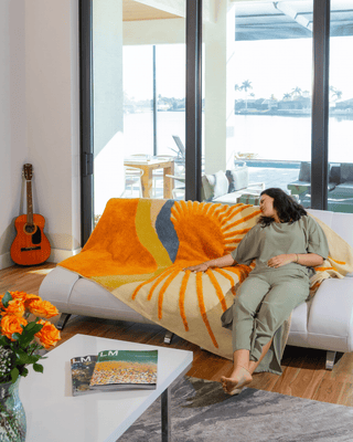 Solara Tufted Throw - Daybreak Horizon