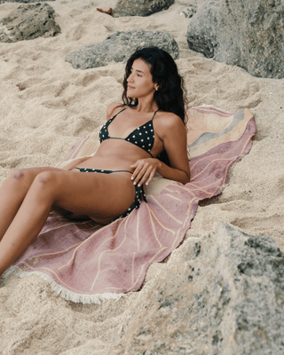 Organic Cotton Turkish Jacquard Towel - Terracotta Sun