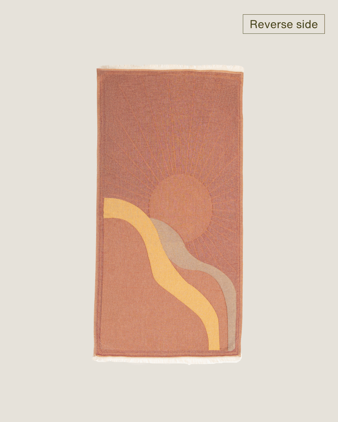 Organic Cotton Turkish Jacquard Towel - Terracotta Sun