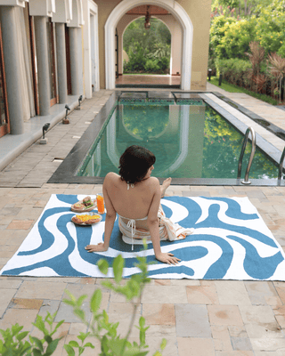 Earthen 100% Organic Cotton Rug - Tide Indigo