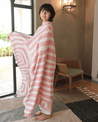 Whisperwind Bamboo Cotton Throw Contour Blush