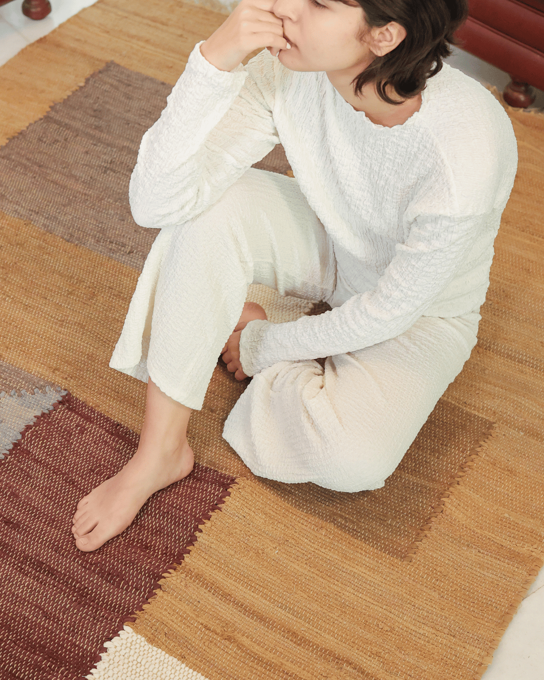 Clamart Recycled Cotton Rug — Handwoven in India