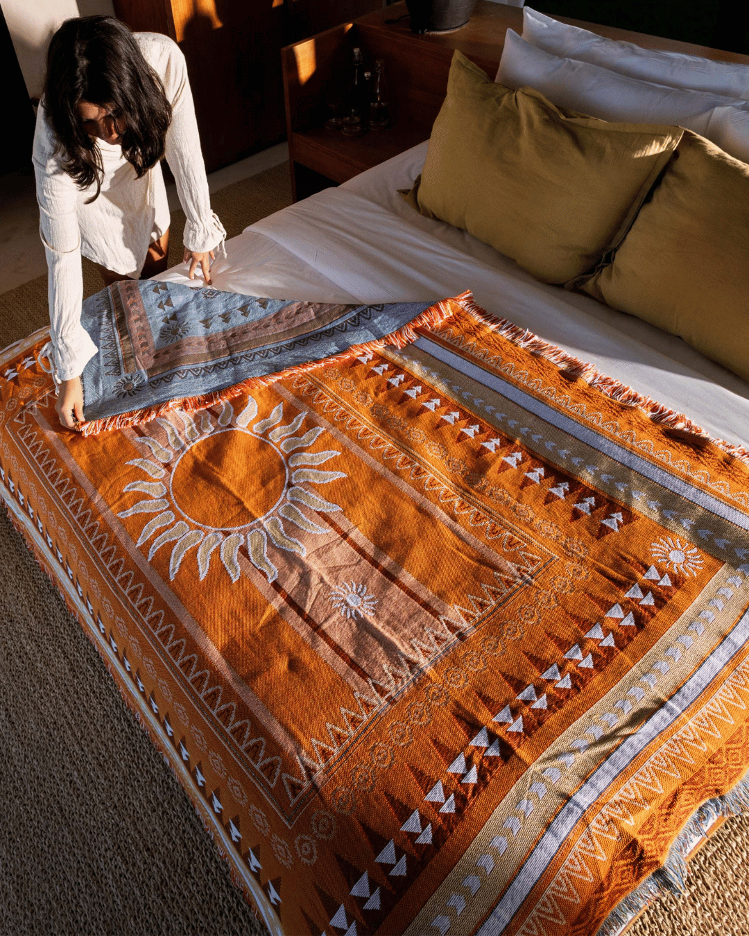 Sunset Blanket in Orange - Naming This Later