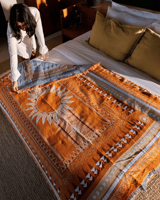 Sunset Blanket in Orange - Naming This Later