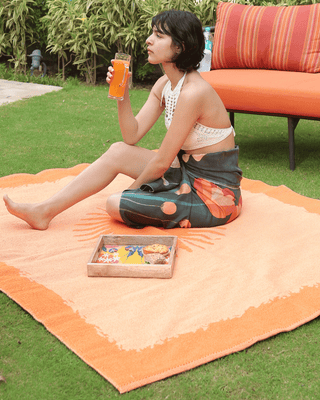 Earthen 100% Organic Cotton Rug - Dawn Apricot