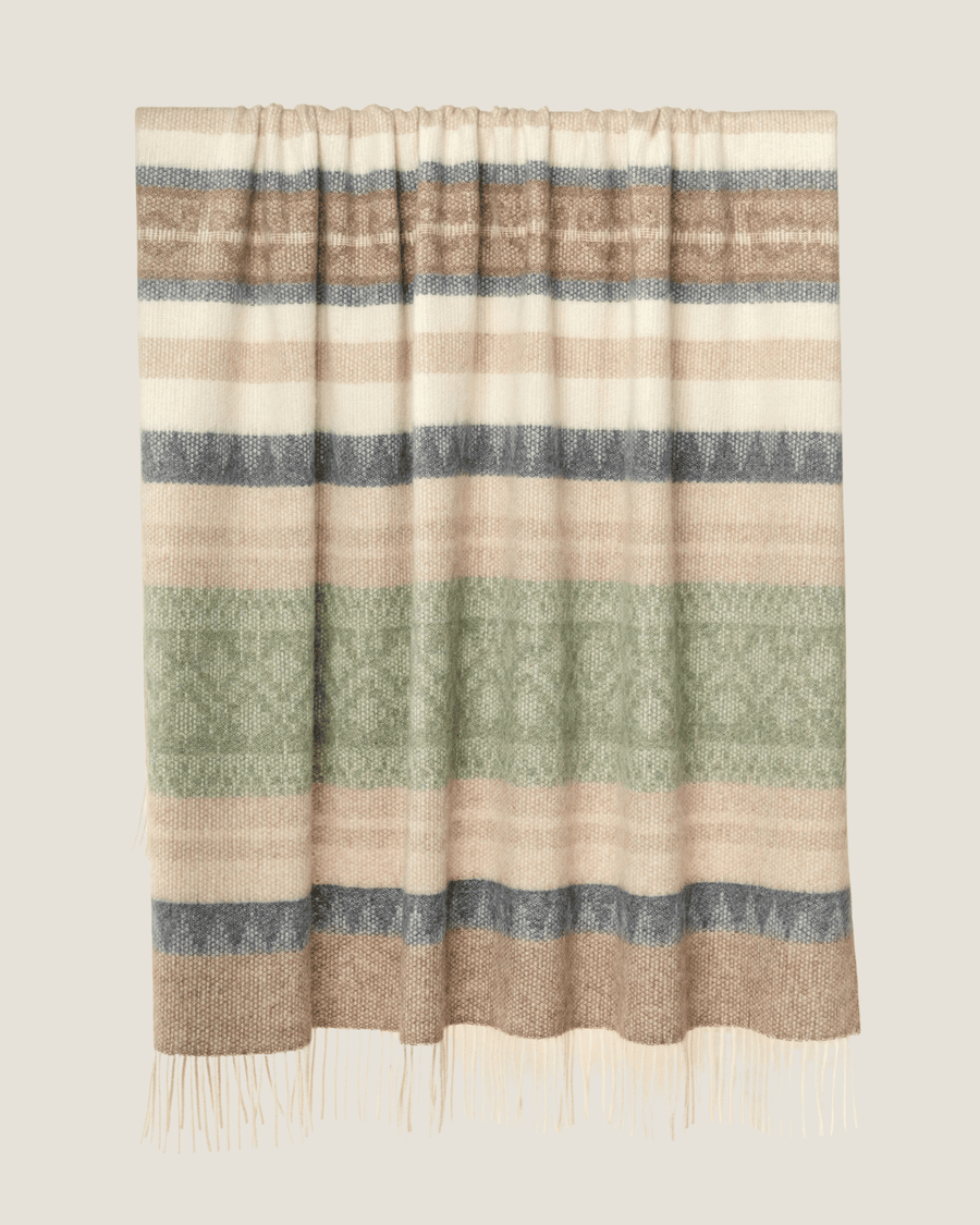 Alpaca Wool Throw Coastal Sage
