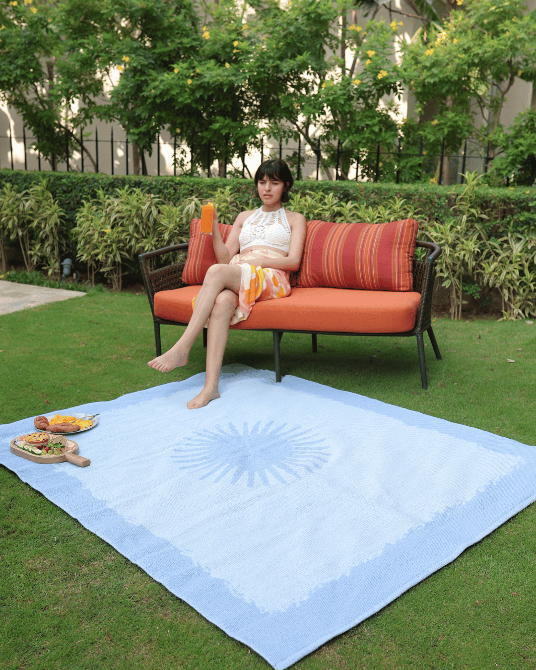 Earthen 100% Organic Cotton Rug - Dawn Saphire — Dawn Saphire — Dawn Saphire