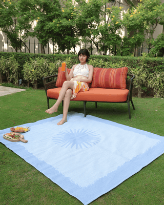 Earthen 100% Organic Cotton Rug - Dawn Saphire