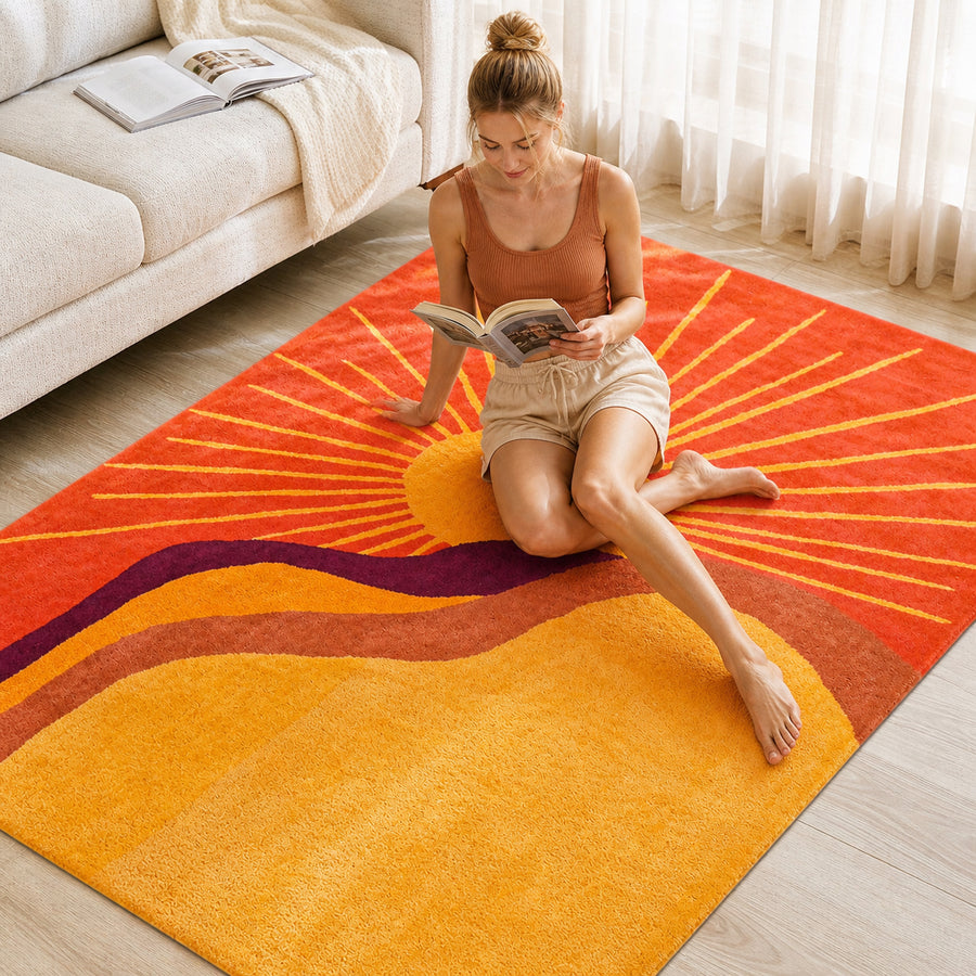 Solara Tufted Rug – Golden Horizon