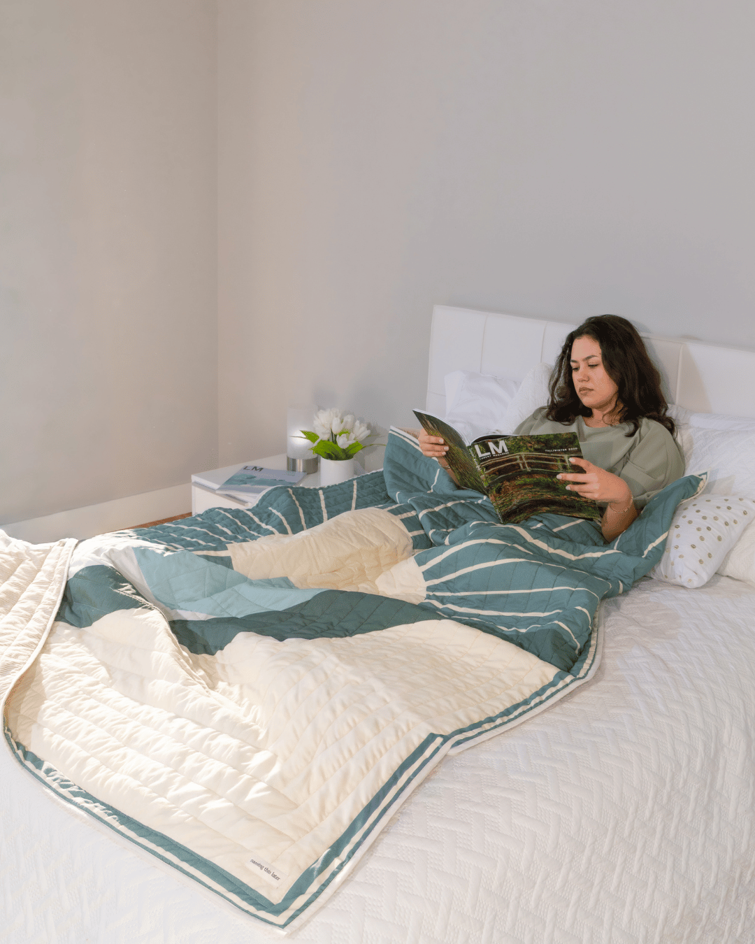 Solara Versatile Quilted Blanket - Sage Horizon