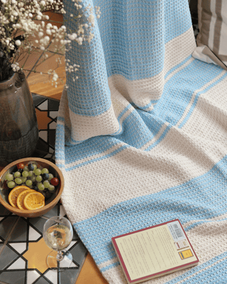 Mesa Waffle Throw Sea Mist
