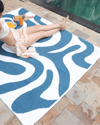 Earthen 100% Organic Cotton Rug - Tide Indigo