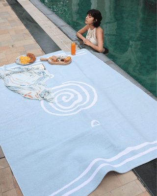 Earthen 100% Organic Cotton Rug - Earth Blue