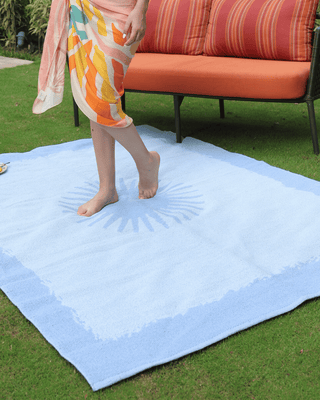 Earthen 100% Organic Cotton Rug - Dawn Saphire