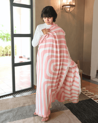 Whisperwind Bamboo Cotton Throw Contour Blush