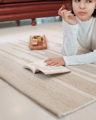 Lynch Linear Wool Rug — Handwoven in India