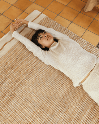 Shonto Grounded Rug — Handwoven Jute, Wool & Cotton Blend