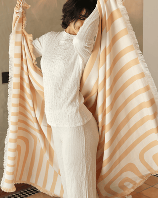 Whisperwind Bamboo Cotton Throw Contour Desert