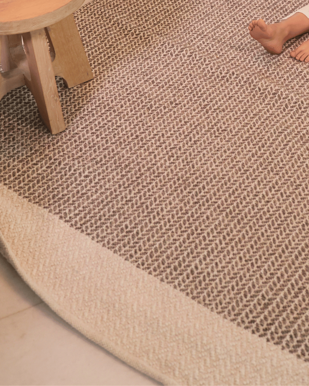Amory Textured Wool Rug — Handwoven in India