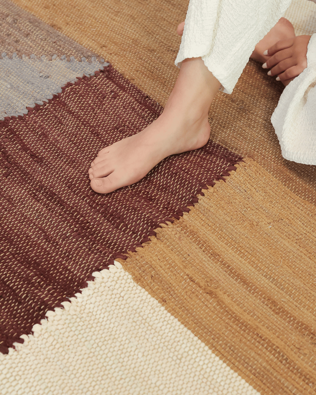 Clamart Recycled Cotton Rug — Handwoven in India