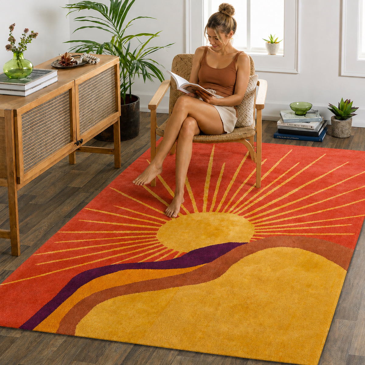 Solara Tufted Rug – Golden Horizon