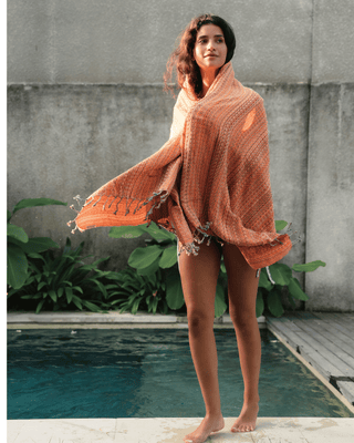 Organic Cotton Turkish Towel Terracotta Drift