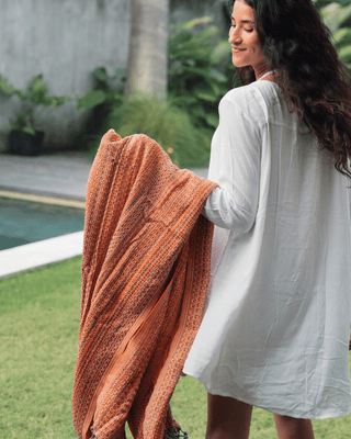 Organic Cotton Turkish Towel Terracotta Drift