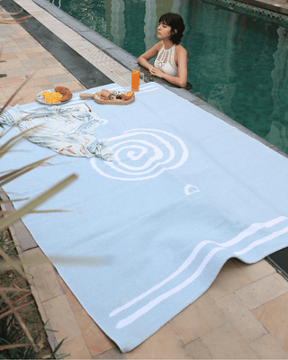 Earthen 100% Organic Cotton Rug - Earth Blue