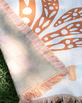 Aeraloom Jacquard Cotton Bamboo Throw Desert Horizon