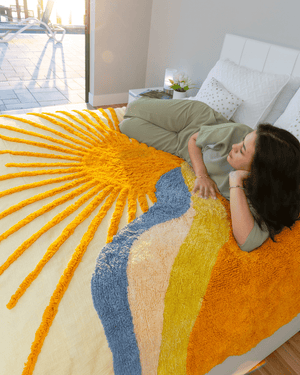 Solara Tufted Throw - Daybreak Horizon