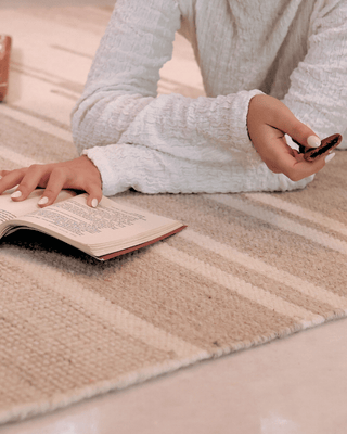 Lynch Linear Wool Rug — Handwoven in India