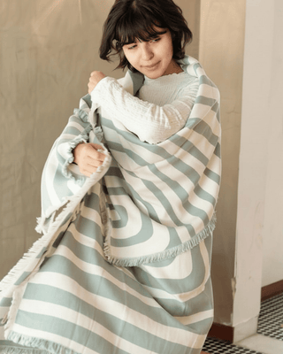 Whisperwind Bamboo Cotton Throw Contour Grove