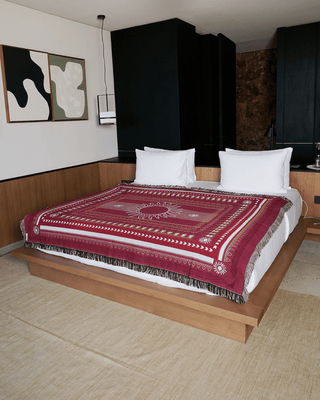 Sunset Burgundy Blanket